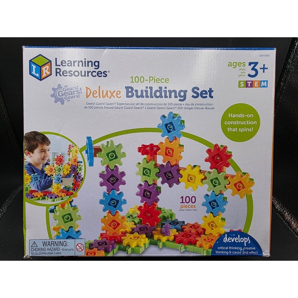 Learning Resources Gears! Gears! Gears! 100-Piece Deluxe Building Set STEM Ages